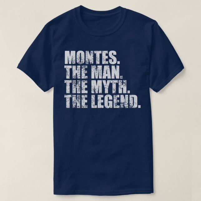 Camiseta Montes Montes Nombre de familia Montes apellido Mo (Diseño del anverso)