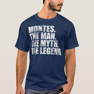 Camiseta Montes Montes Nombre de familia Montes apellido Mo