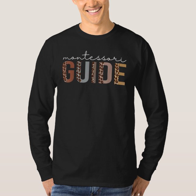 Camiseta Montessori Guide Leopard Apreciation For Women (Anverso)