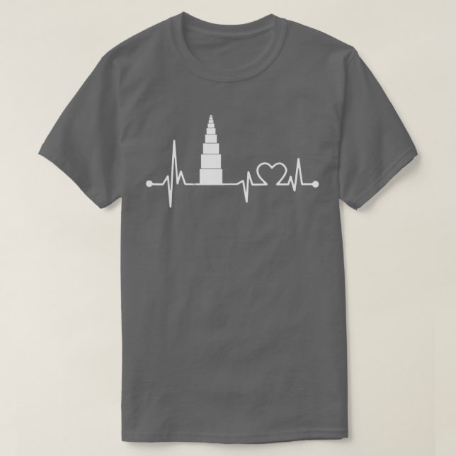 CAMISETA MONTESSORI HEARTBEAT WHITE (Diseño del anverso)