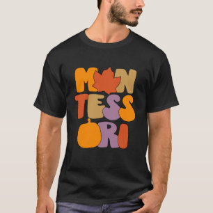 Camiseta Montessori Otoño Calabaza Montessori Profesor Día