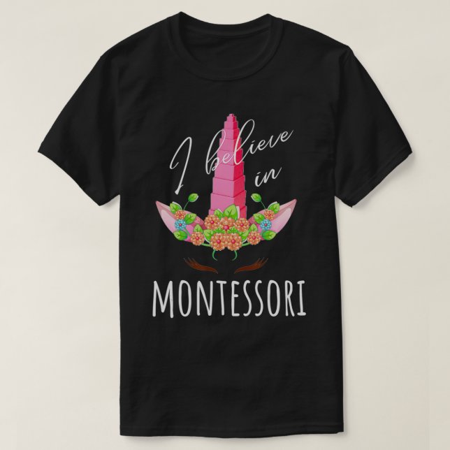 Camiseta Montessori t shirt  Pink Tower teachers Montessori (Diseño del anverso)