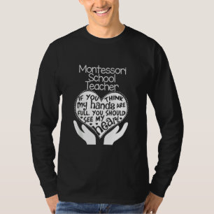 Camiseta Montessori Teacher Heart School Team