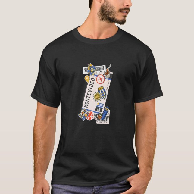 Camiseta Montevideo Uruguay Embarque en avión (Anverso)