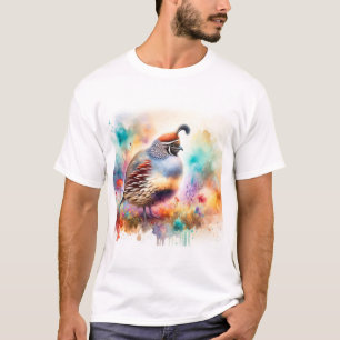 Camiseta Montezuma Quail AREF755 - Watercolor