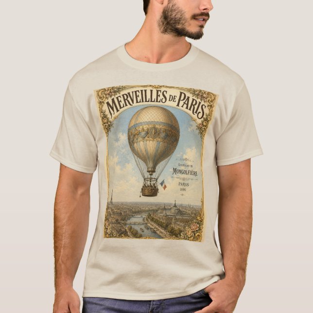 CAMISETA MONTGOLFIERA EN PARÍS (Anverso)