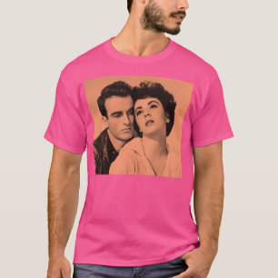 Camiseta Montgomery Clift Y Elizabeth Taylor En Naranja