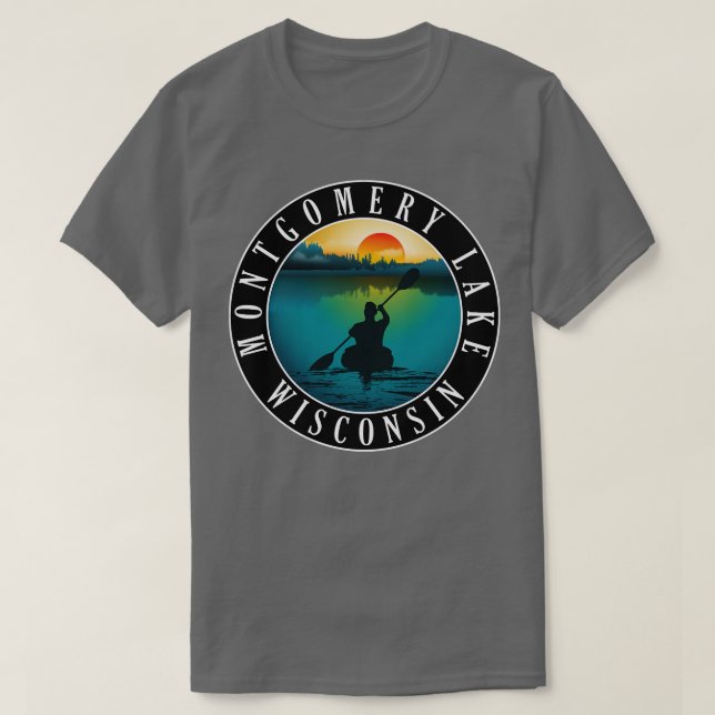 Camiseta Montgomery Lake Wisconsin Kayaking (Diseño del anverso)