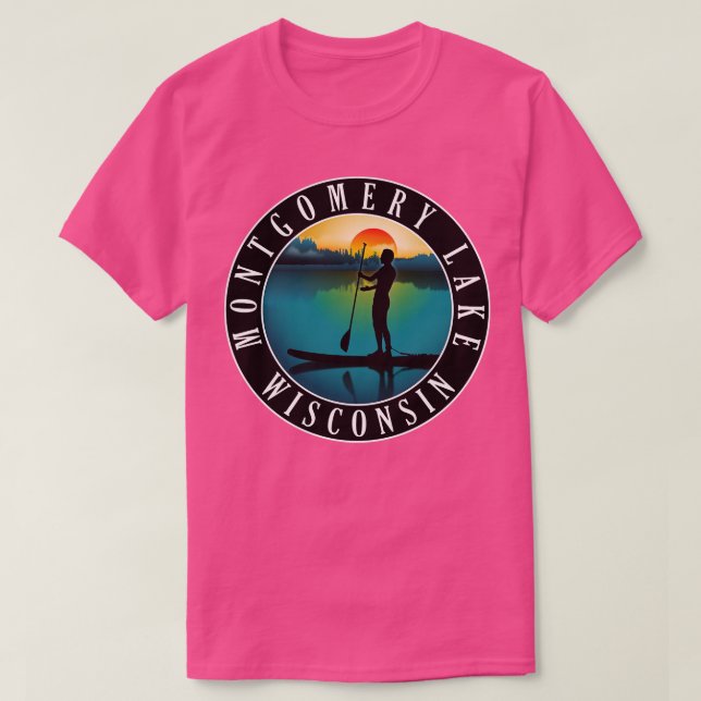 Camiseta Montgomery Lake Wisconsin Paddleboard (Diseño del anverso)