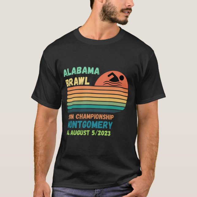 Camiseta Montgomery Riverfront Boat Brawl Alabama Natación (Anverso)