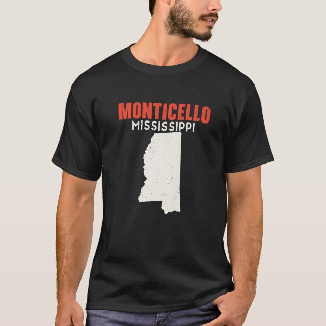 Camiseta Monticello Mississippi Estados Unidos de América V (Anverso)