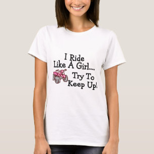 Camiseta Monto como un intento del chica para continuar el