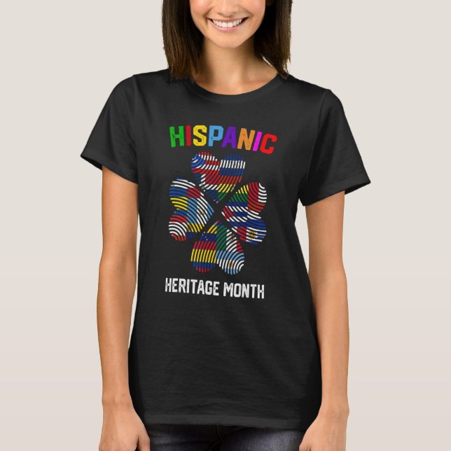 Camiseta Monto de Patrimonio Hispano Huella de Corazón (Anverso)