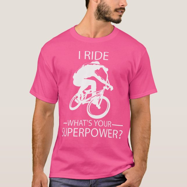 Camiseta Monto En Bmx Cuál Es Tu Superpoder (Anverso)