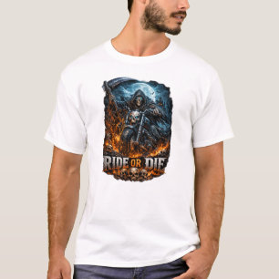 Camiseta Monto o Muero – Infierno de Motociclistas Segador 