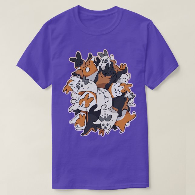 Camiseta Montón de conejos (Diseño del anverso)