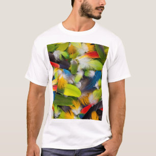 Camiseta Montón de plumas coloridas