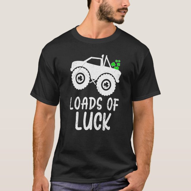 Camiseta Montones de Camión de Monstruo Luck Tee Cute St Pa (Anverso)