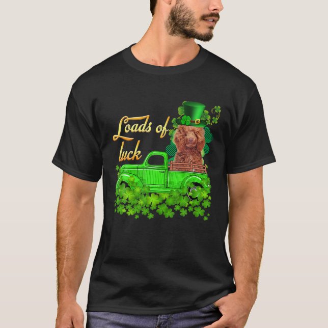 Camiseta Montones de Camiones Luck Poodle St Patrick's Day (Anverso)