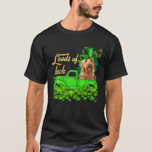 Camiseta Montones de la suerte del camión Goldendoodle el D