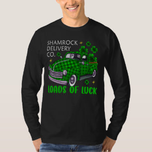 Camiseta Montones De Luck Shamrock Buffalo Plaid Truck St P