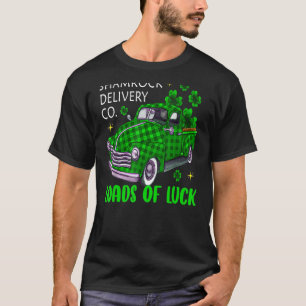 Camiseta Montones De Luck Shamrock Buffalo Plaid Truck St P