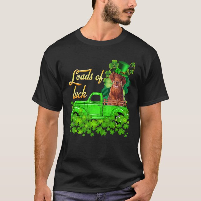 Camiseta Montones De Luck Truck Irish Setter St Patrick S D (Anverso)