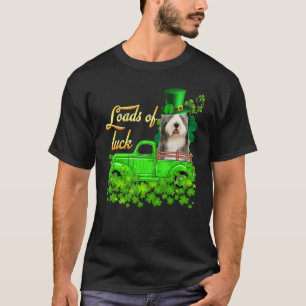 Camiseta Montones De Luck Truck Old English Sheepdog St Pat