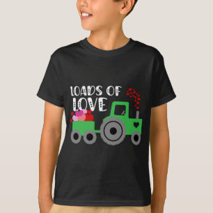 Camiseta Montones De Tractor Día de San Valentín De Amor