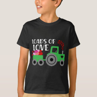 Camiseta Montones De Tractor Día de San Valentín De Amor