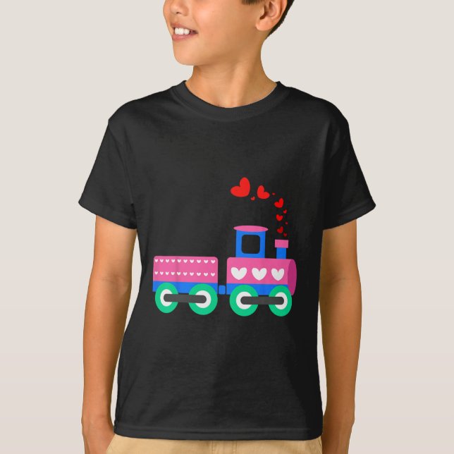 Camiseta Montones De Tren De Amor Día De San Valentín - Ope (Anverso)