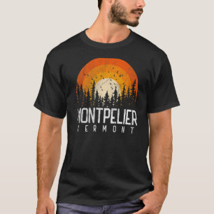 Camiseta Montpelier Vermont V Vintage Retro de los años 80