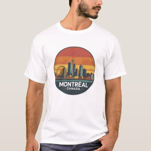 Camiseta Montreal Canadá Silueta Retro Vintage