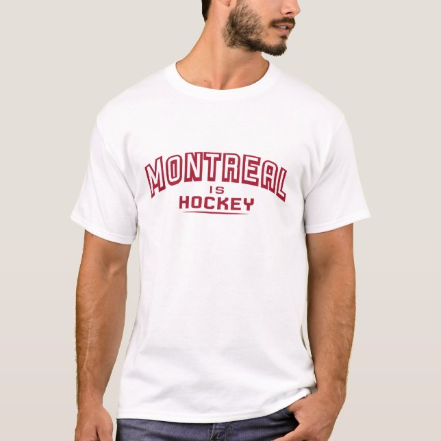 Camiseta Montreal es el logo rojo del hockey sobre una cami (Anverso)