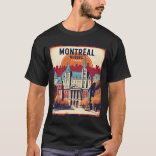 Camiseta Montreal Quebec Canada 1950 Viajes de época Touris