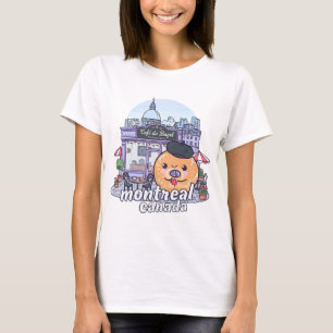 Camiseta Montreal Quebec Canadá Cielo de Acuarela Encantado