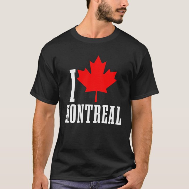 Camiseta Montreal Quebec Canadá Hoja de arce Bandera Canadi (Anverso)