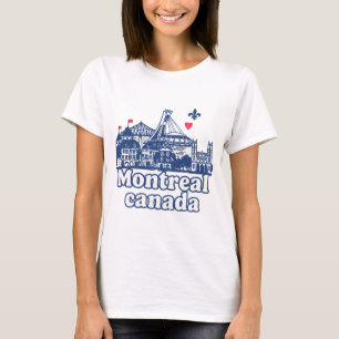 Camiseta Montreal Quebec Canadá Minimalista Encantador Hori