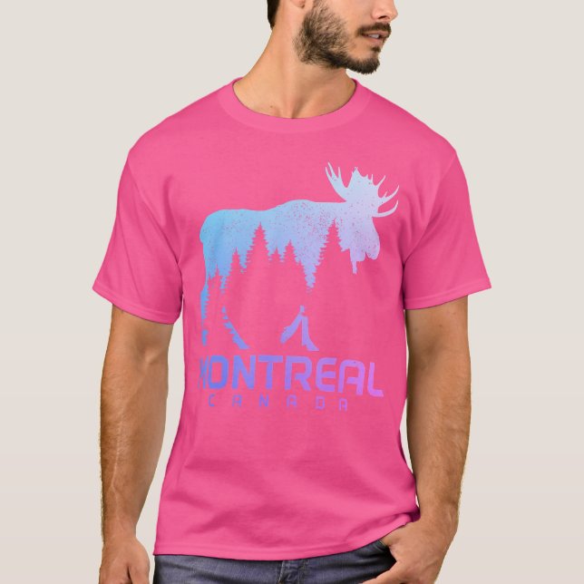 Camiseta Montreal Quebec Canada Moose Souvenir (Anverso)
