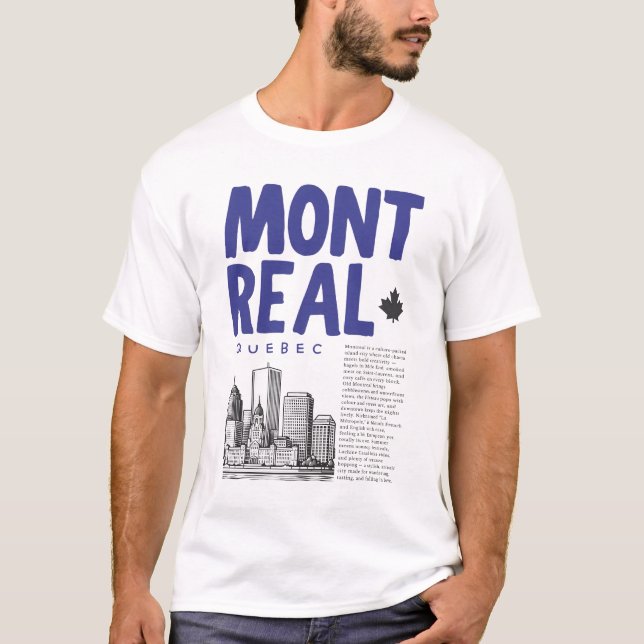 Camiseta Montreal Quebec Canada skyline  (Anverso)