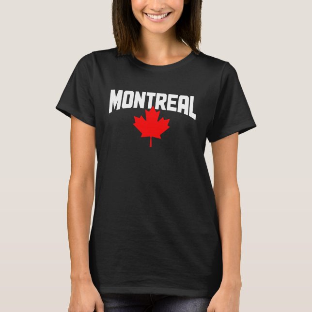 Camiseta Montreal Quebec Maple Leaf Canada Flag Pr (Anverso)
