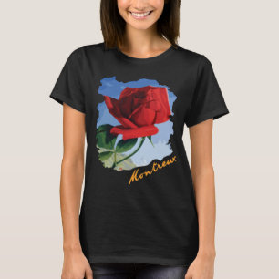 Camiseta Montreux Suiza Rosa Roja Azul Viajes