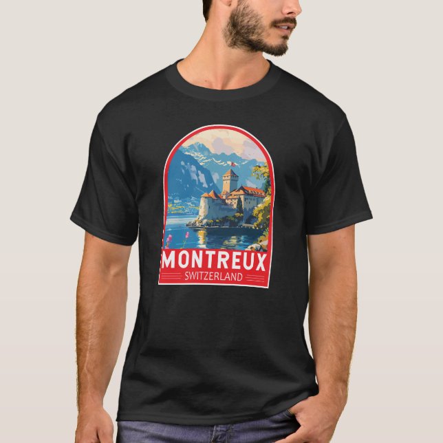 Camiseta Montreux Suiza Viaje con arte (Anverso)
