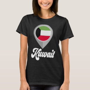 Camiseta Montura de bandera de Kuwait que amo a Kuwait