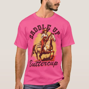 Camiseta Montura de pasto en la Buttercup Bronc Caballo en 