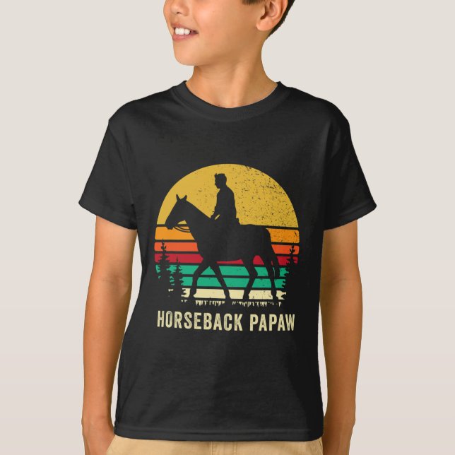Camiseta Monumento a caballo Papaw Caballo montando a cabal (Anverso)