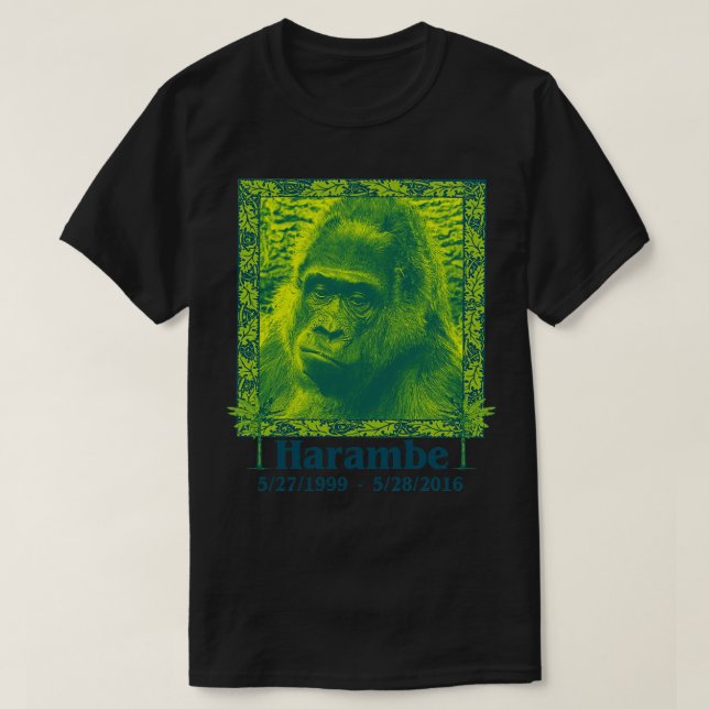 Camiseta Monumento a Harambe En Paz (Diseño del anverso)