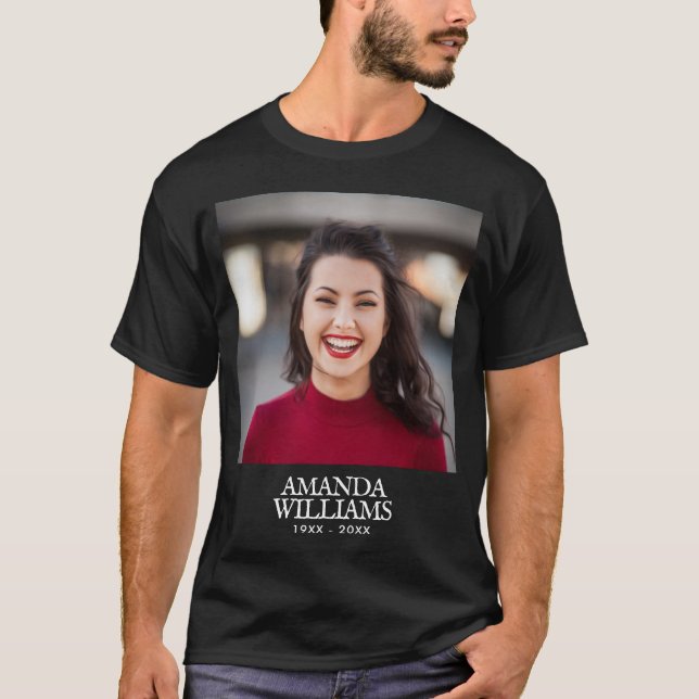 Camiseta Monumento a la Foto del Funeral personalizado (Anverso)