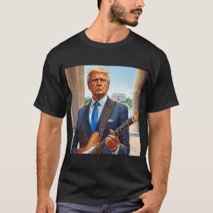 Camiseta Monumento a Lincoln de la guitarra eléctrica de Tr