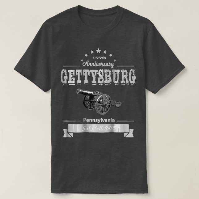 Camiseta Monumento al 155° Aniversario de Gettysburg (Diseño del anverso)